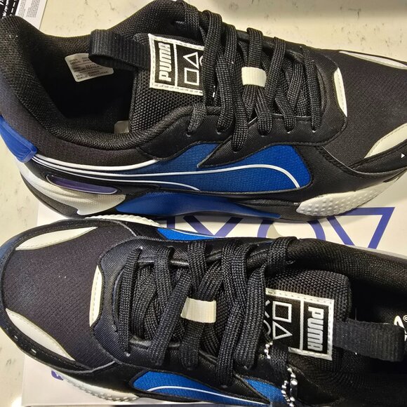 Puma x PlayStation RS-X Black Team Royal Men Unisex Black Team MENS SIZE 10 NEW - Picture 2 of 10